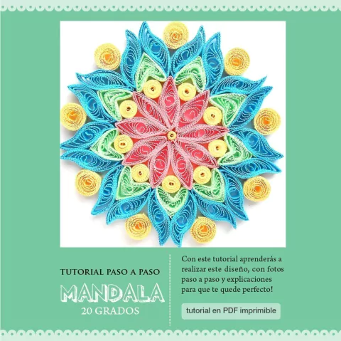 Tutoria de quilling - MANDALA 20 grados