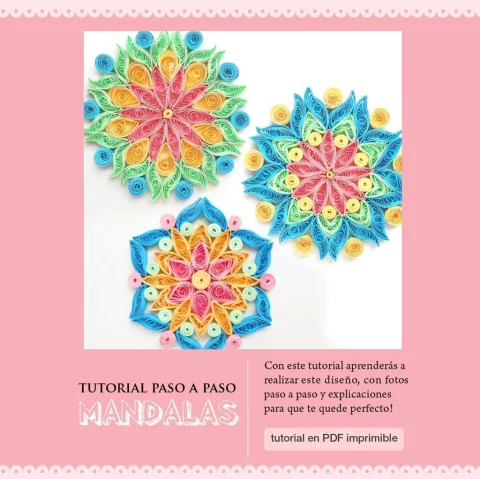 Tutorial de quilling - MANDALAS - Pack por 3 tutoriales