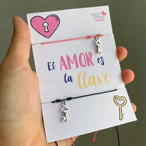 Pulseras "El amor es la llave"