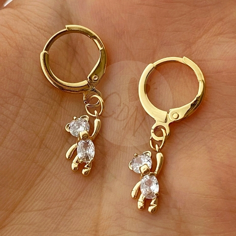Aros ositos oro