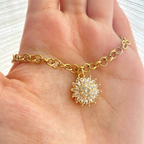 Pulsera girasol giratorio