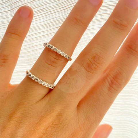 Anillo guarda de cubics de Plata 925 - comprar online