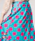 Falda Pollera Flamenca Importada de Seda Con Frunce y Botones Lunares Grandes Turquesa Fucsia TU - comprar online