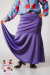 Falda flamenca Sirena Color Lavanda | Pollera flamenca
