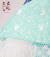 Manila Shawl Machine Embroidered aqua green color with white flowers and fringe - 140m on internet