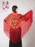 Mantoncillo Mediano de Lino estampado Diseño Folk Flores y Arabescos Rojo en internet