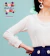 Blusa de Modal Manga Larga con Puntillas en Escote y mangas Blanca en internet