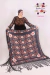 Black Manila Printed Square Shawl with Oriental Design 1.40m on internet