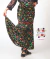 Falda flamenca Sirena de Terciopelo Chiffon Estampado Negro Florcitas | Pollera flamenca