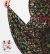Falda flamenca Sirena de Terciopelo Chiffon Estampado Negro Florcitas | Pollera flamenca - comprar online