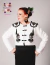 Bolero espanhol com pompons e flor, branco e preto.