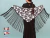 Medium Shawl with Irregular Polka Dots in Black and white Silk Crepe - buy online