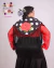 Mantoncillo Mediano de Fibrana estampada Negro Lunares y Flores de Manila - comprar online