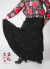 Falda flamenca 3 Volados Negra | Pollera flamenca en internet