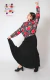 Falda flamenca 3 Volados Negra | Pollera flamenca - comprar online