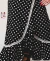 Falda flamenca Envolvente Cruzada de Seda Negra Lunares Blancos y Puntilla Broderie en internet