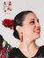 Flor Rosal 2026 de Tela Española Grande con tallo y hojas en internet