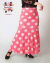 Falda flamenca Sirena Rosa lunares Blancos | Pollera flamenca