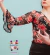 Black Printed Microtulle Wrap Blouse with Ruffles and Lace with Flowers - Amapolas Moras