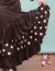 Falda flamenca 3 Volados Negra combinada con lunares | Pollera flamenca en internet