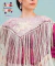 Capa de Flecos Bordada Lila y Crema - comprar online