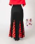 Falda flamenca Sirena Gajos Negra con Godes Rojo Lunar Negro | Pollera flamenca - tienda online