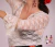 Cream Lace Wrap Blouse with Ruffles and Lace Trim - online store