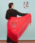Xale triangular grande bordado à máquina em jersey 2mt vermelho multicolorido na internet
