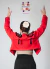 Spanish Bolero Jacket with Pom-poms and Flower, Red and Black on internet