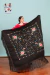 Machine embroidered Jersey manton Manton Español Medium Black flowers Multicolor - online store
