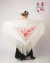 Manton Triangular Rosales Grande Bordado a Maquina Jersey 205mt Español Crema con rojo - comprar online