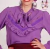 Blusa de Crep Elastizado con Lazo en el escote voladito y puntilla Violeta en internet