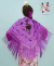 Mantoncillo de Jersey Bordado a maquina Español 160mt, violeta con flores negras - comprar online