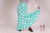 Mermaid Skirt Print Aqua Green Large White Polka Dots on internet