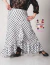 Falda flamenca Envolvente Cruzada de Seda Blanca Lunares Negros y Puntilla Broderie | Pollera flamenca