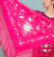 Mantoncillo de Jersey Bordado a maquina Español 160mt, fucsia con flores blancas en internet
