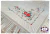 Large triangular shirt embroidered by machine on jersey 2mt Ecru Flowers Multicolor
