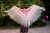 Square Manila Print Shawl in Red Flowers w/ Cream 1.40mts - online store
