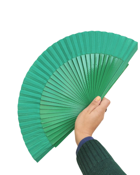 Abanico Economico Clasico de Madera Pintado de color en 1 sola Cara 23cm - comprar online