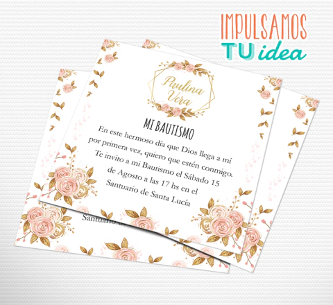Invitación bautismo nena paulina