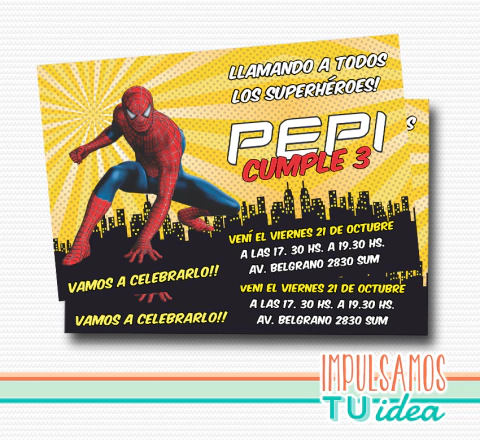 Cumple spiderman, invitación spiderman para enviar