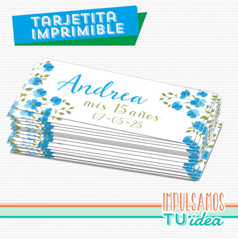 Tarjetita de souvenir Andrea para imprimir - comprar online