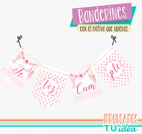 Cumple atrapasueños, banderín atrapasueños para IMPRIMIR - comprar online