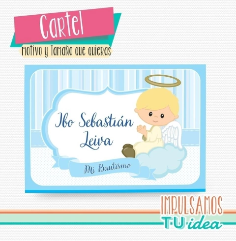 Bautismo varon - cartel bautismo para imprimir