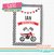 Cumple moto de carrera roja cartel bienvenidos IMPRIMIBLE