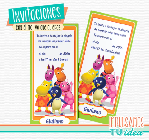 Backyardigans - Invitación para imprimir