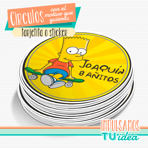 Bart Simpson - Diseño de topper para imprimir
