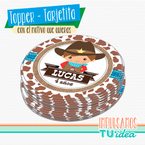 Cumple Cowboy, tarjetita lejano oeste IMPRIMIBLE - comprar online