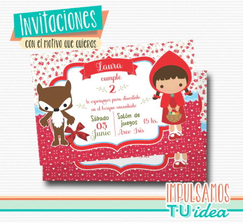 Cumple caperucita - Invitación caperucita imprimible