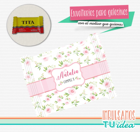 Diseño cumple granja, envoltorio tita granja nena IMPRIMIBLE